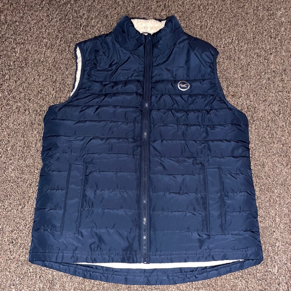Medium Hollister Blue Sherpa Vest